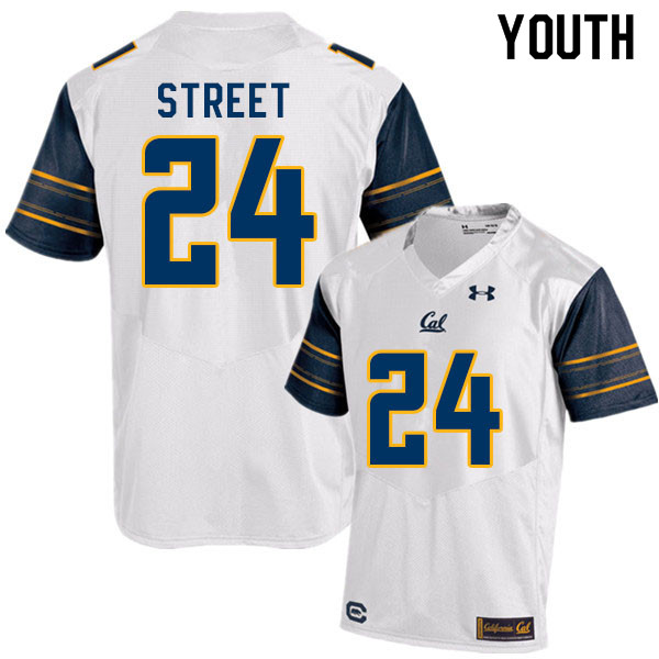 Youth #24 Chris Street Cal Bears College Football Jerseys Sale-White - Click Image to Close